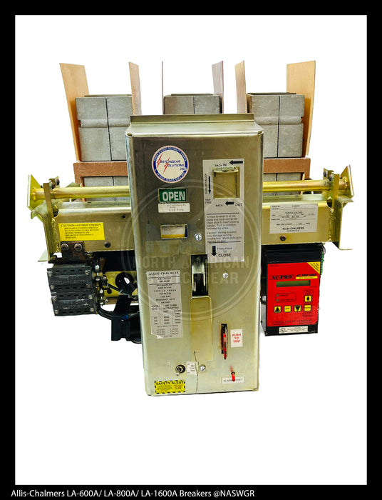 Allis-Chalmers LA-1600A Air Circuit Breaker Electrically Operated