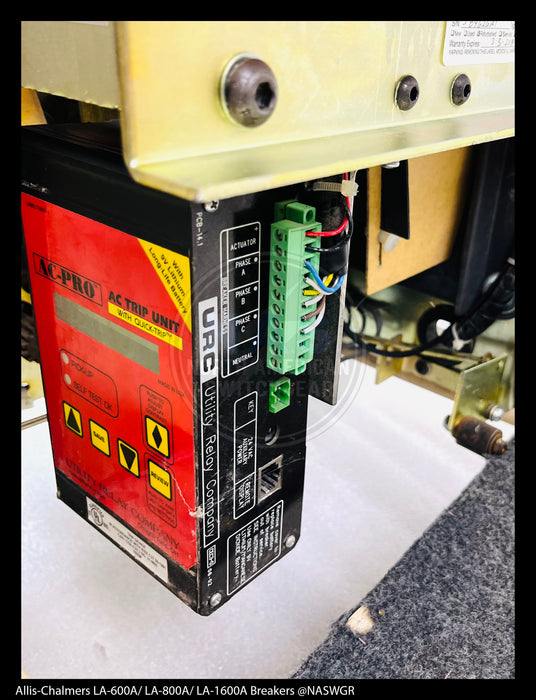 Allis-Chalmers LA-1600A Air Circuit Breaker Electrically Operated