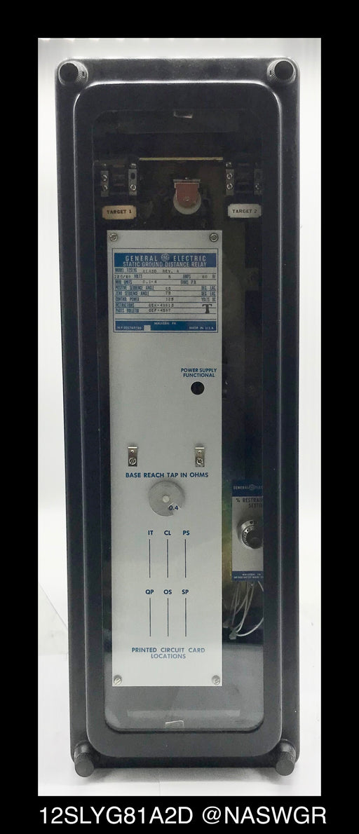 GE 12SLYG81A2D Static Three Phase Directional Ground Distance Relay - 5 Amp, 120/69vAC