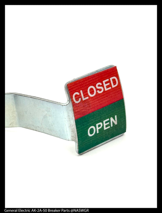 General Electric AK-2A-50 Circuit Breaker (M) Breaker Open-Close Label - P/N: 259C608P3