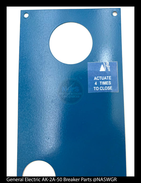 General Electric AK-2A-50 Circuit Breaker (M) Breaker Bib for Front Escutcheon (Manual) (Blue) - P/N: NP148A1048