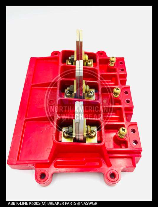 ABB K600-K800, K600S/K800S (M), K-Don 600/800 (M), K-Don 600S/800S (M) Upper Base Molding w/Stationary Contact Assembly - P/N: 706784T03