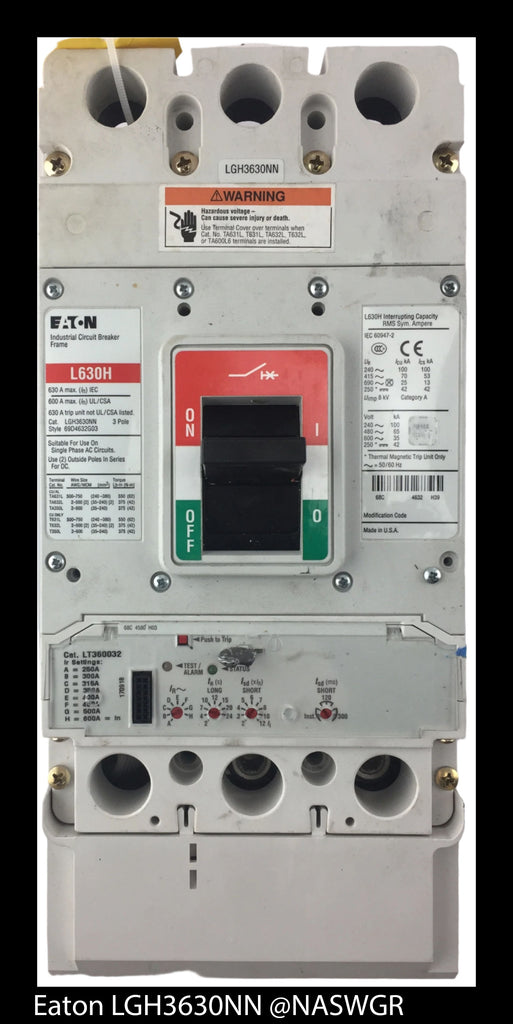Eaton LGH3630NN Molded Case Circuit Breaker ~ 600 Amp