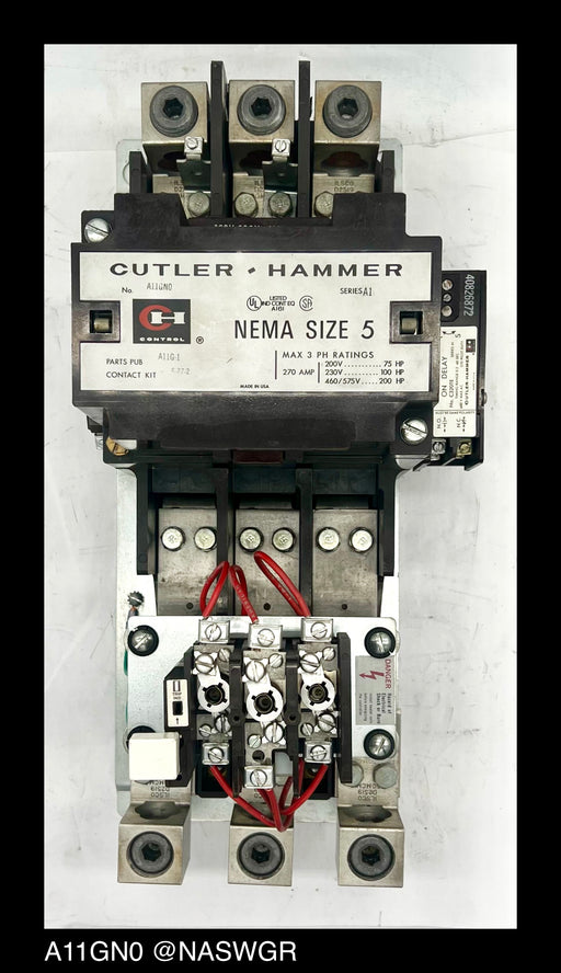 Cutler-Hammer A11GN0 Citation Starter - 270 A, 120v Coil
