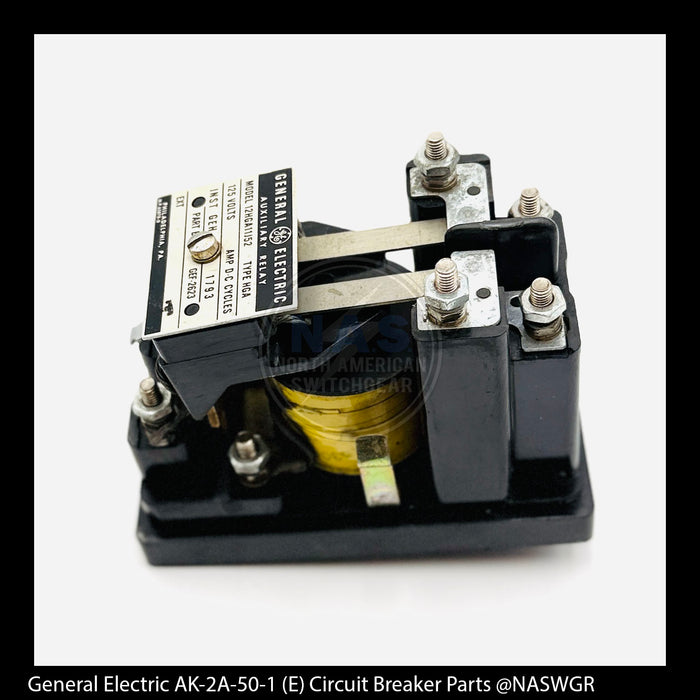 General Electric AK-2A-50-1 Circuit Breaker (E) Breaker Closing Relay (X)- Standard - P/N: 12HGA11H52