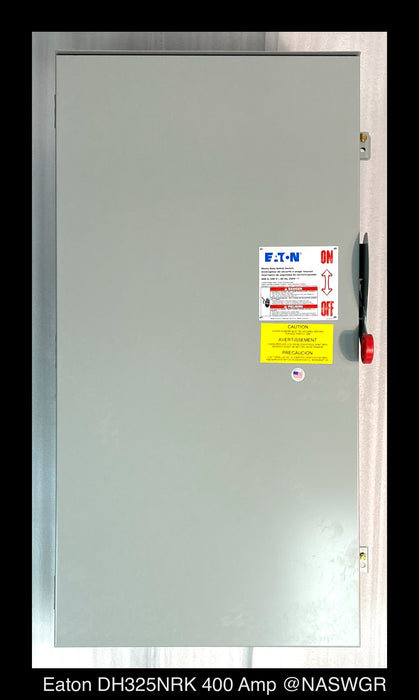 Eaton DH325NRK Heavy Duty Safety Switch - 400A/240V/3P4W/N3R - Unused