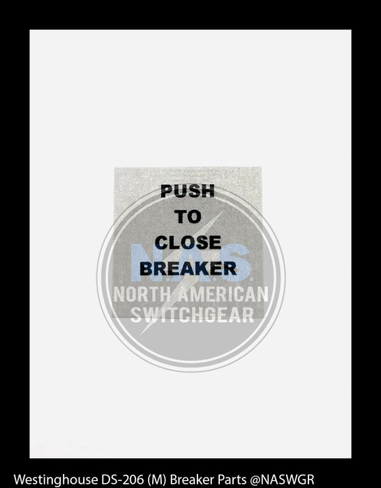 Westinghouse DS-206 (M) Breaker Label Kit