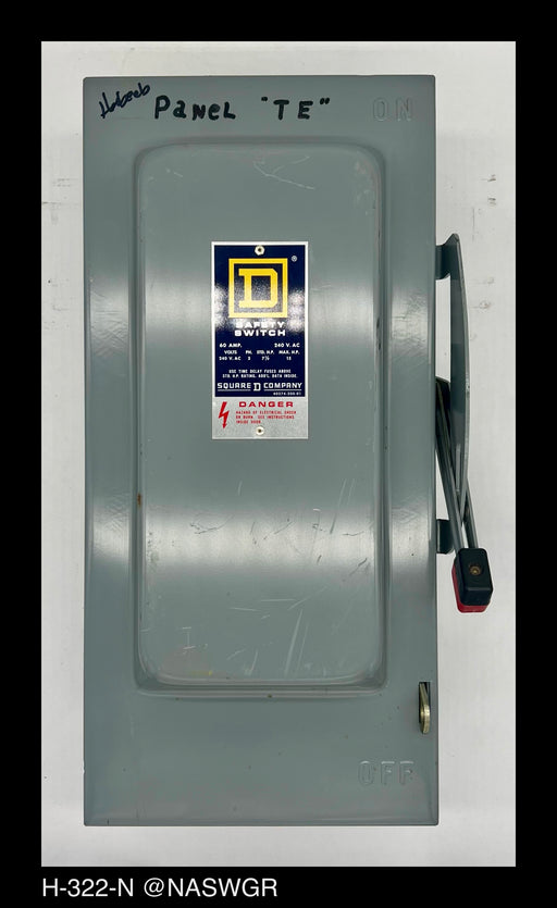 Square D H322N Heavy Duty Safety Switch - 60A/240V/3P3W/N1