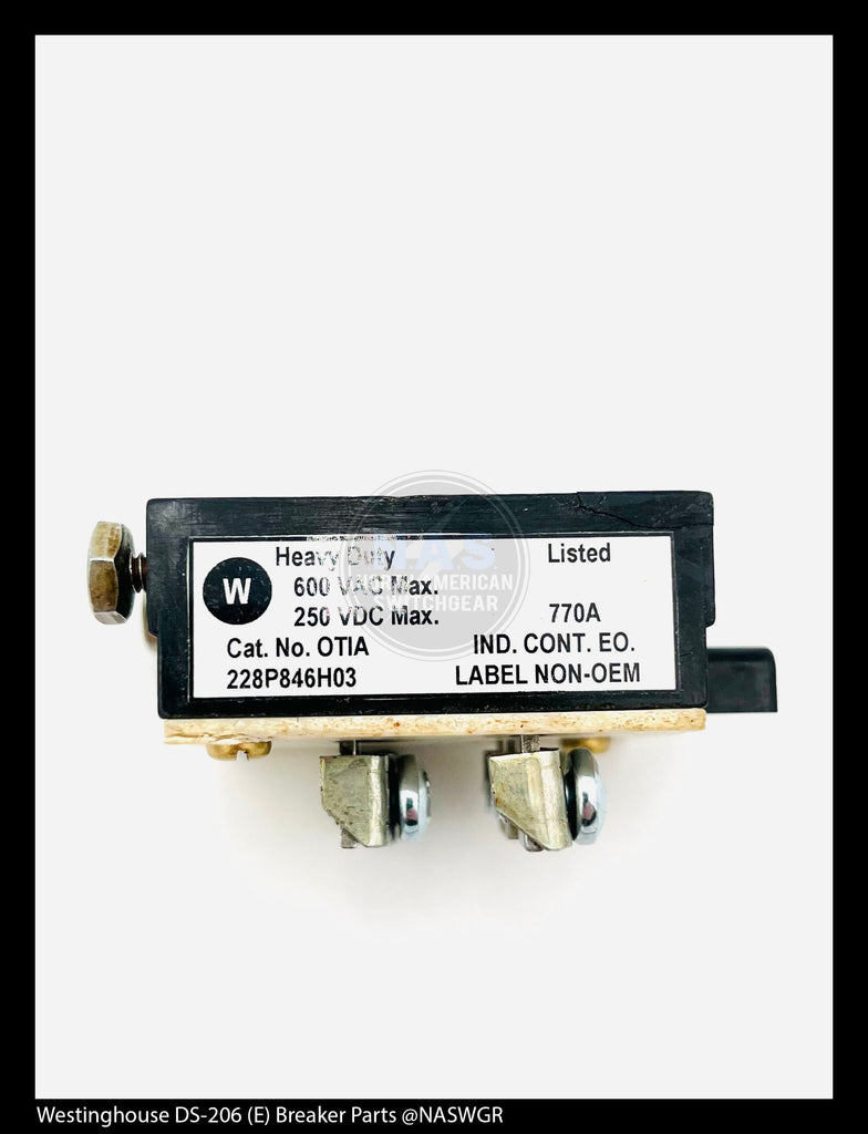 Westinghouse DS-206 (E) Breaker Heavy Duty Motor Cutoff Switch - CAT#: 228P84H03