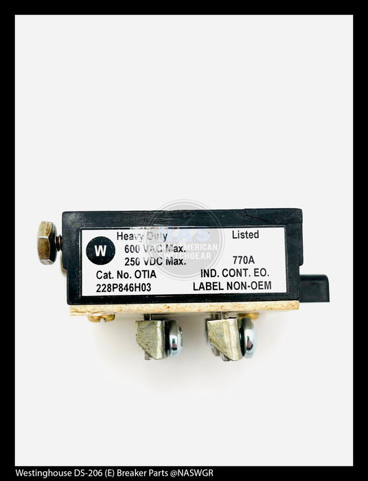 Westinghouse DS-206 (E) Breaker Heavy Duty Motor Cutoff Switch - CAT#: 228P84H03