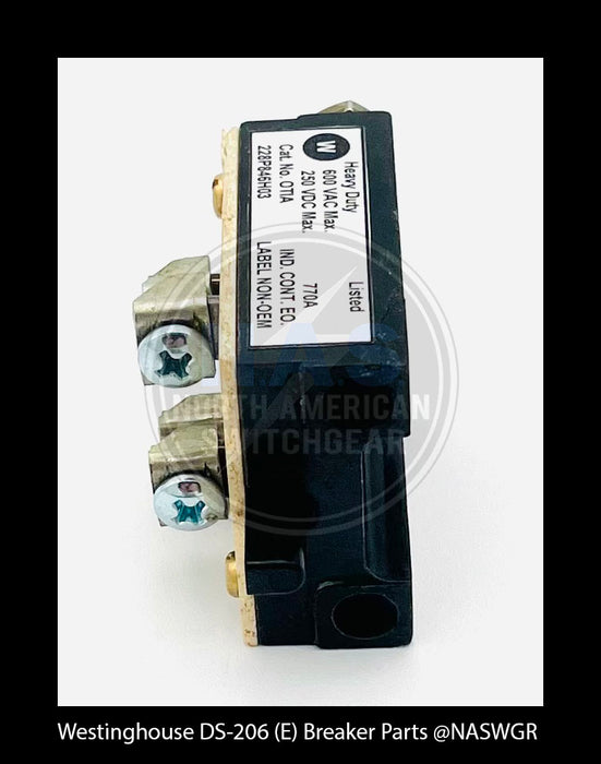 Westinghouse DS-206 (E) Breaker Motor Cutoff Switch Kit - P/N: 567F430G06