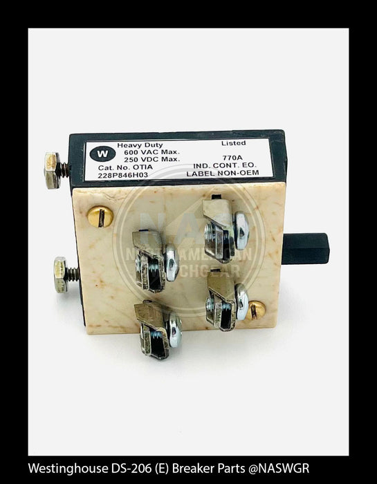 Westinghouse DS-206 (E) Breaker Heavy Duty Motor Cutoff Switch - CAT#: 228P84H03