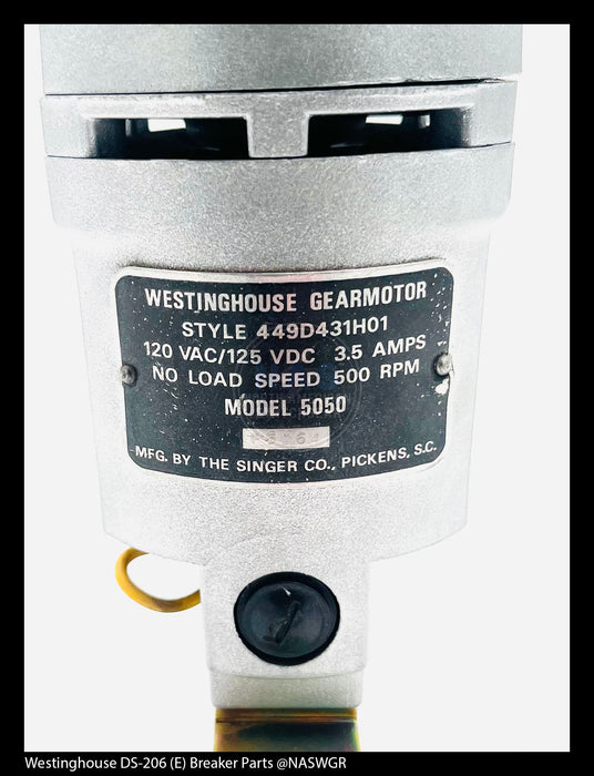 Westinghouse DS-206 (E) Breaker Spring Charging Motor Kit - P/N: 449D431G01