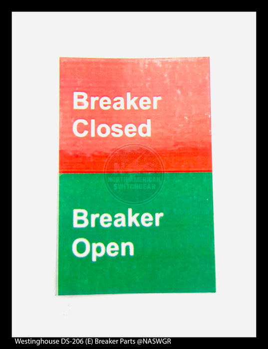 Westinghouse DS-206 (E) Breaker Label Kit