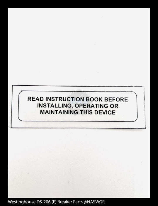 Westinghouse DS-206 (E) Breaker Label Kit