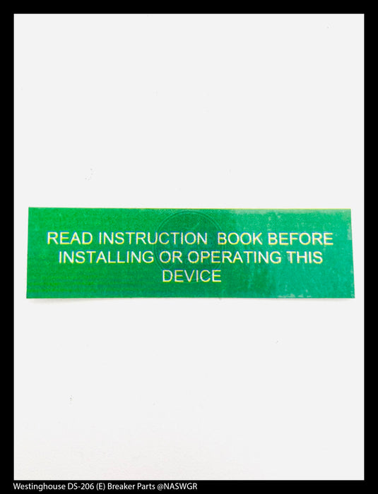 Westinghouse DS-206 (E) Breaker Label Kit