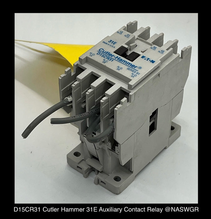 D15CR31 ~ Cutler Hammer D15CR31 31E Auxiliary Contact Relay