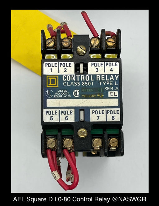 AEL ~ Square D AEL L0-80 Control Relay