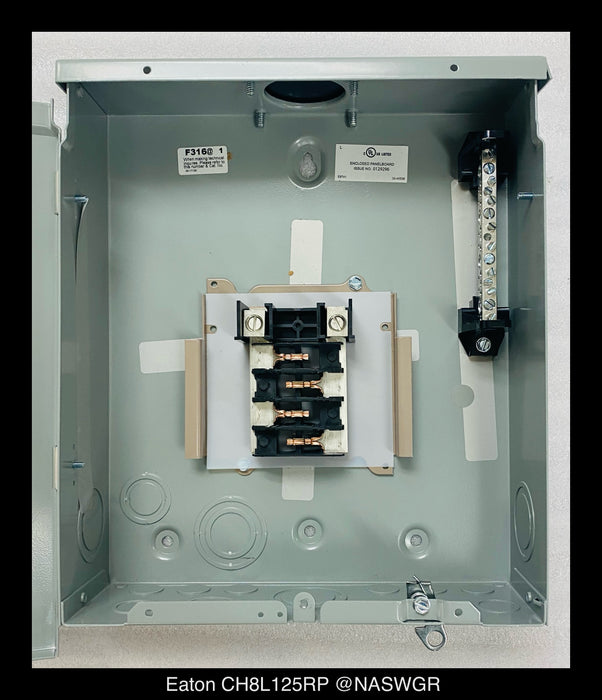 Eaton CH8L125RP Outdoor Main Lug Loadcenter - 125A/240V/N3R - Unused