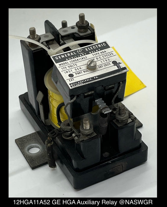 12HGA11A52 ~ General Electric 12HGA11A52 HGA Auxiliary Relay
