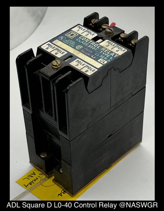 ADL ~ Square D ADL L0-40 Control Relay