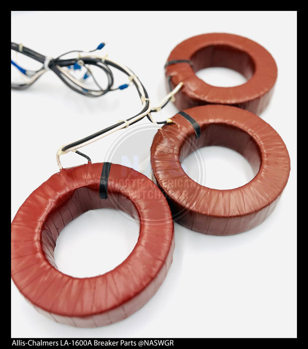 Allis-Chalmers LA-1600A Breaker Tripping Current Transformer Group Current Transformer 200/1- P/N: 61-300-031-513