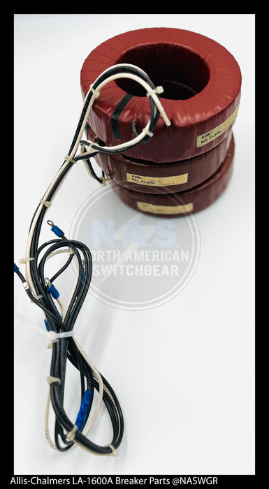 Allis-Chalmers LA-1600A Breaker Tripping Current Transformer Group Current Transformer 200/1- P/N: 61-300-031-513