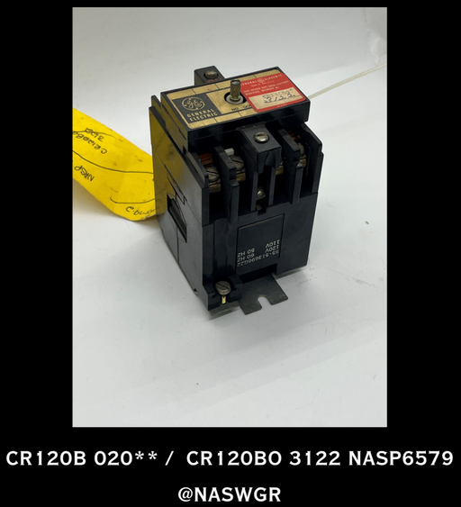 CR120B 020/CR120BO 3122 ~ General Electric CR120B relay