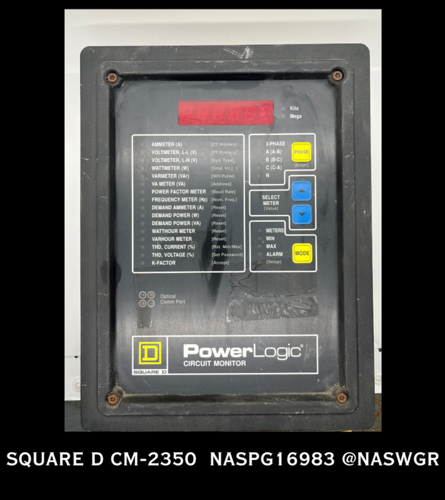 CM-2350 ~ Square D CM-2350 Power Logic Circuit Monitor