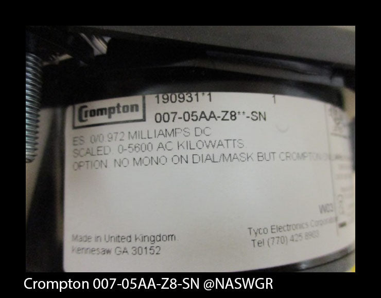 007-05AA-Z8-SN -Crompton - 5600 AC Kilowatts Meter