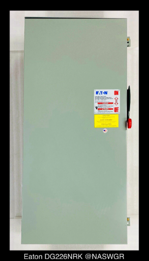 Eaton DG226NRK General Duty Safety Switch - 600A/240V/2P/N3R - Unused