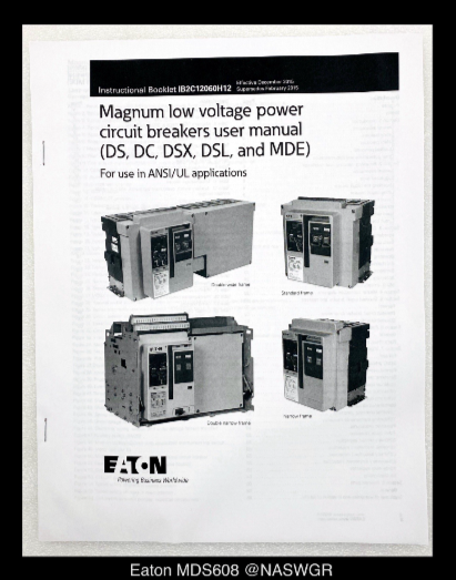 Eaton Magnum DS MDS608 Breaker (M/O,D/O) - 800 Amp - Unused