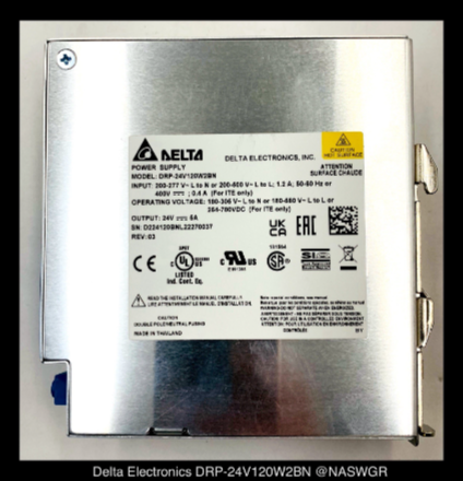Delta Electronics DRP-24V120W2BN Power Supply - 200-277vAC - Unused