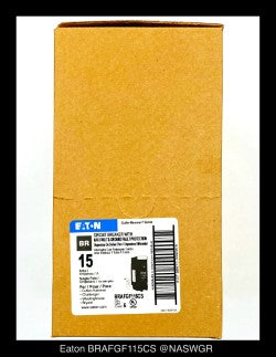 Eaton BRAFGF115CS Arc Fault Ground Fault Circuit Breaker - 15 Amp - Unused - Lot of 6