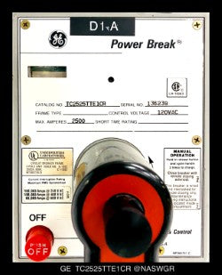 GE Power Break TC2525TTE1CR Breaker (E/O,D/O) - 2500 Amp