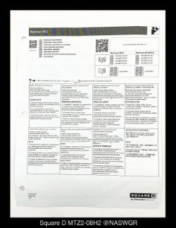 Square D MTZ2-08H2 Circuit Breaker (E/O,D/O) - 800 Amp - Unused