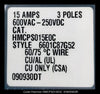 Cutler Hammer HMCPS015E0C Motor Circuit Protector - 15 Amp