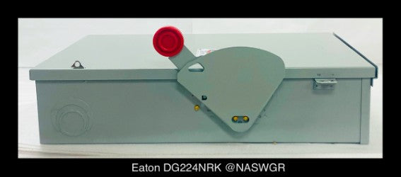 Eaton DG224NRK General Duty Safety Switch - 200A/240V/2P3W/N3R - Unused