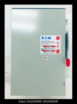 Eaton DG224NRK General Duty Safety Switch - 200A/240V/2P3W/N3R - Unused