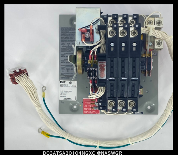 usacoページ ASCO D03ATSA30104NGXC Automatic Transfer Switch - 104A/280V