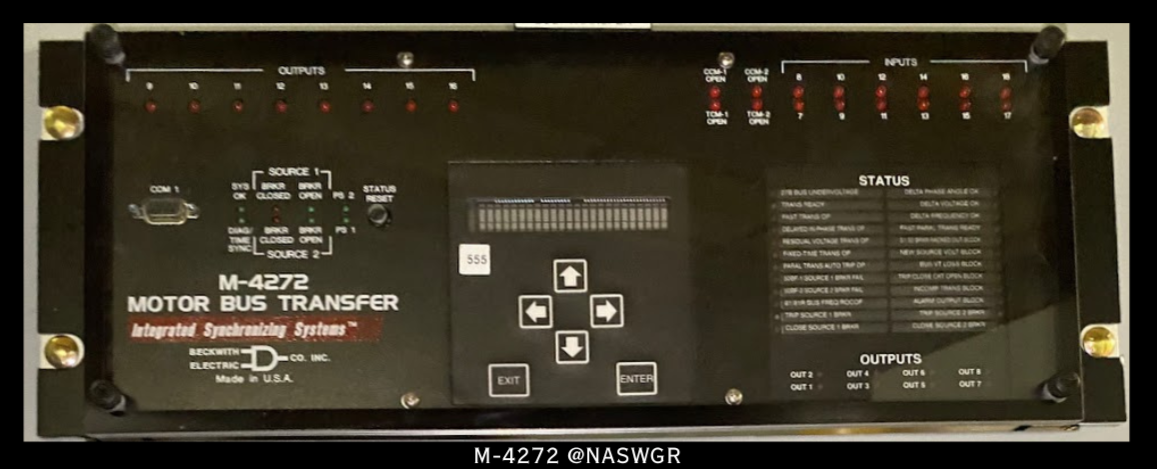 Beckwith Electric M-4272 Motor Bus Transfer System