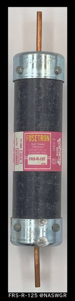 FRS-R-125 , Bussmann Fusetron FRS-R-125 Dual Element Time Delay Fuse , Class RK5 , PN: FRS-R-125