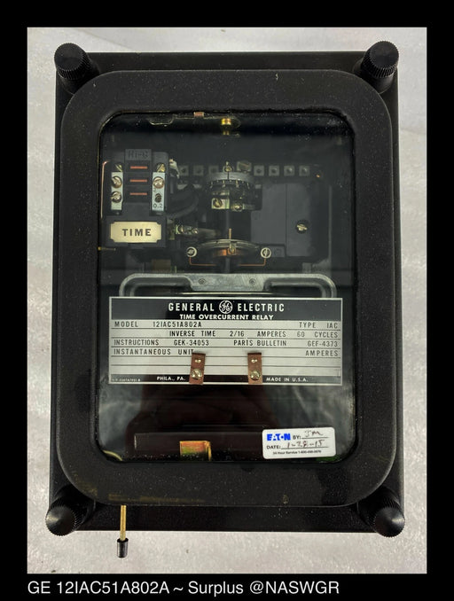 GE 12IAC51A802A Overcurrent Relay - 2/16 Amp - Tested/1Yr Warranty