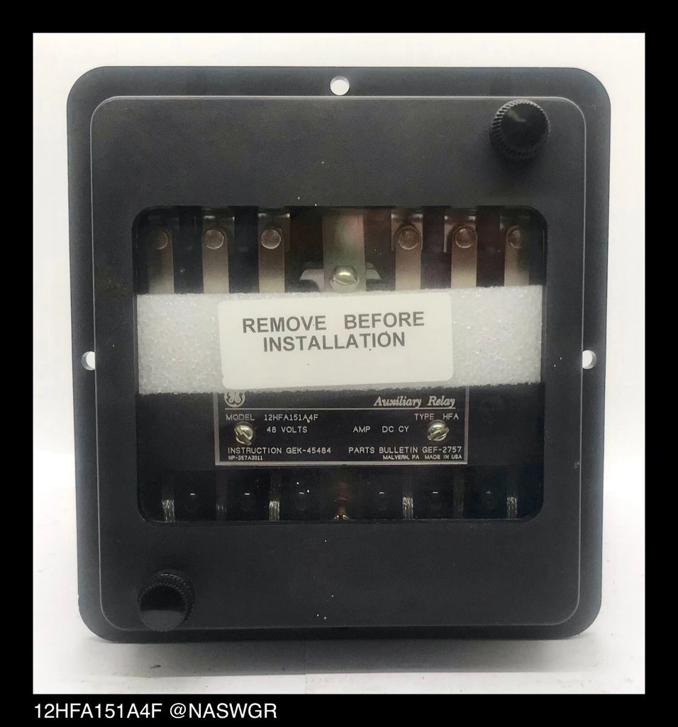 GE 12HFA151A4F Multicontact Auxiliary Relay - 48vDC - Unused Surplus