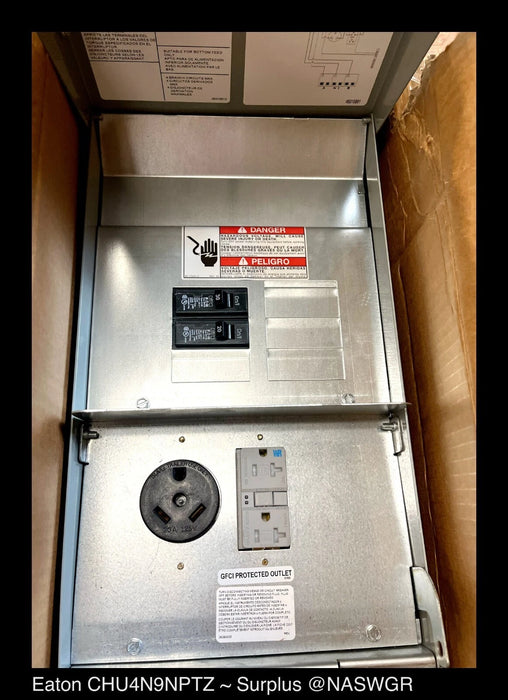 Eaton CHU4N9NPTZ Pedestal Mount Unmetered 125A/120/240VAC - Surplus