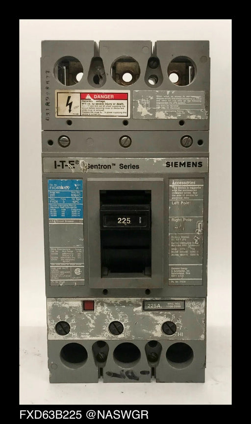 ITE Siemens FXD63B225 Molded Case Circuit Breaker - 225 Amp