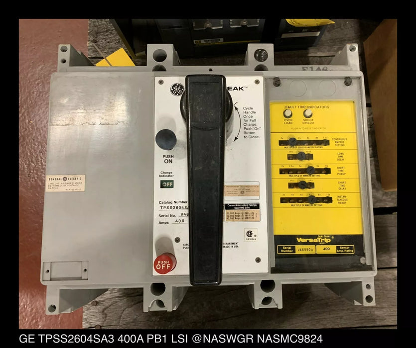GE PowerBreak TPSS2604SA2 Breaker (M/O,B/I) - 400 Amp