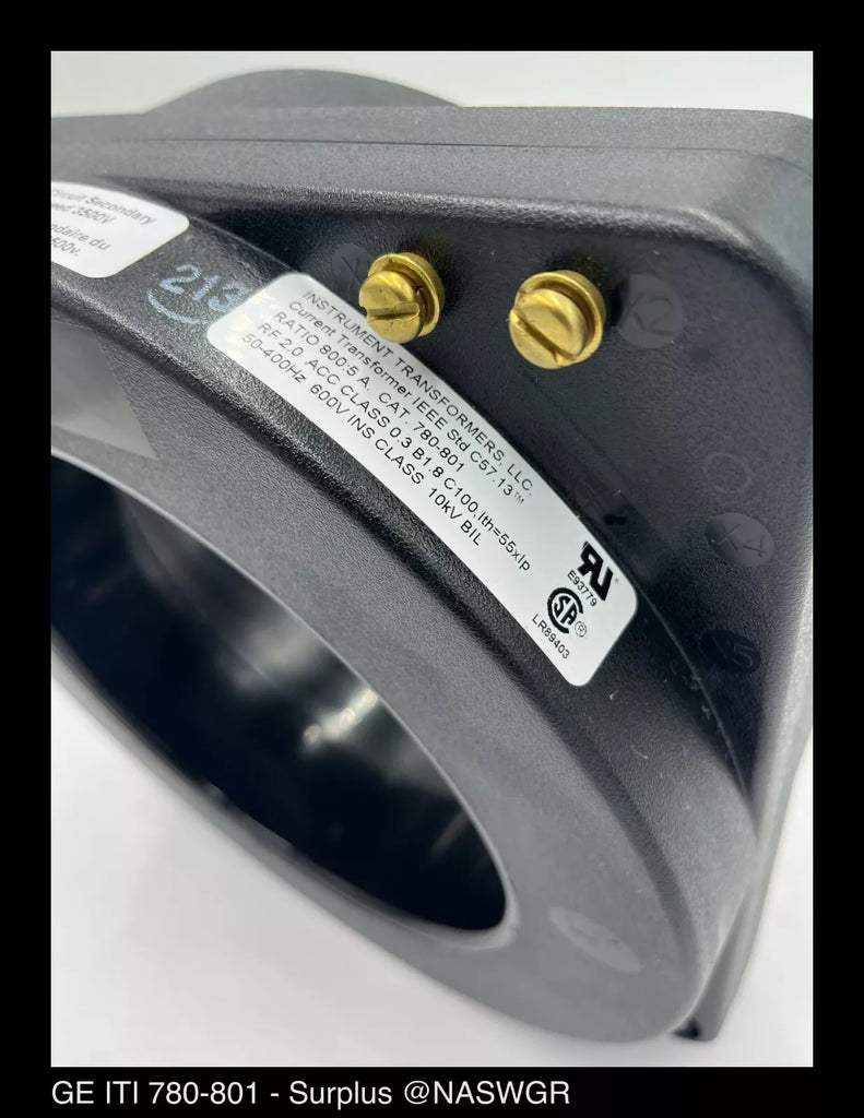 GE ITI 780-801 Current Transformer - 800:5 Ratio - Surplus