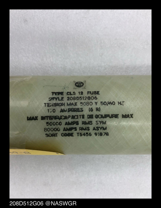 Westinghouse CLS12 Fuse - Serial#: 208D512G06 170 Amp - Tested