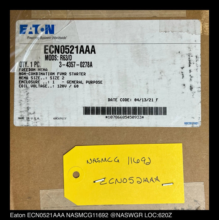 Eaton ECN0521AAA NEMA-2 Motor Control Starter - Unused